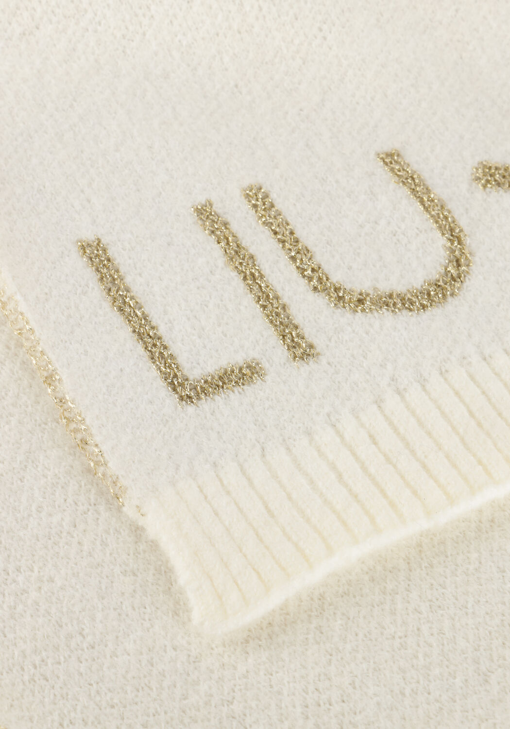 Beige LIU JO Schal SCIARPA LOGO LUREX - large