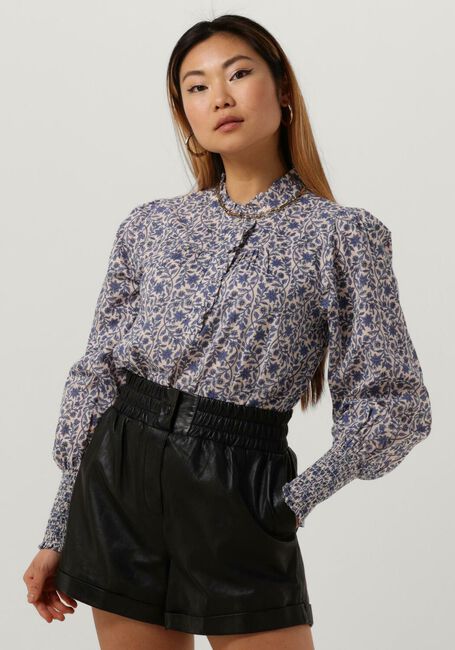 Blaue NEO NOIR Bluse KARINA BOTANICAL BLOUSE - large