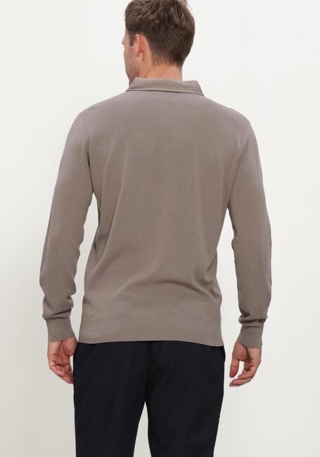 Taupe STEFANO LAURAN Pullover POLO BUTTON COTTON - large