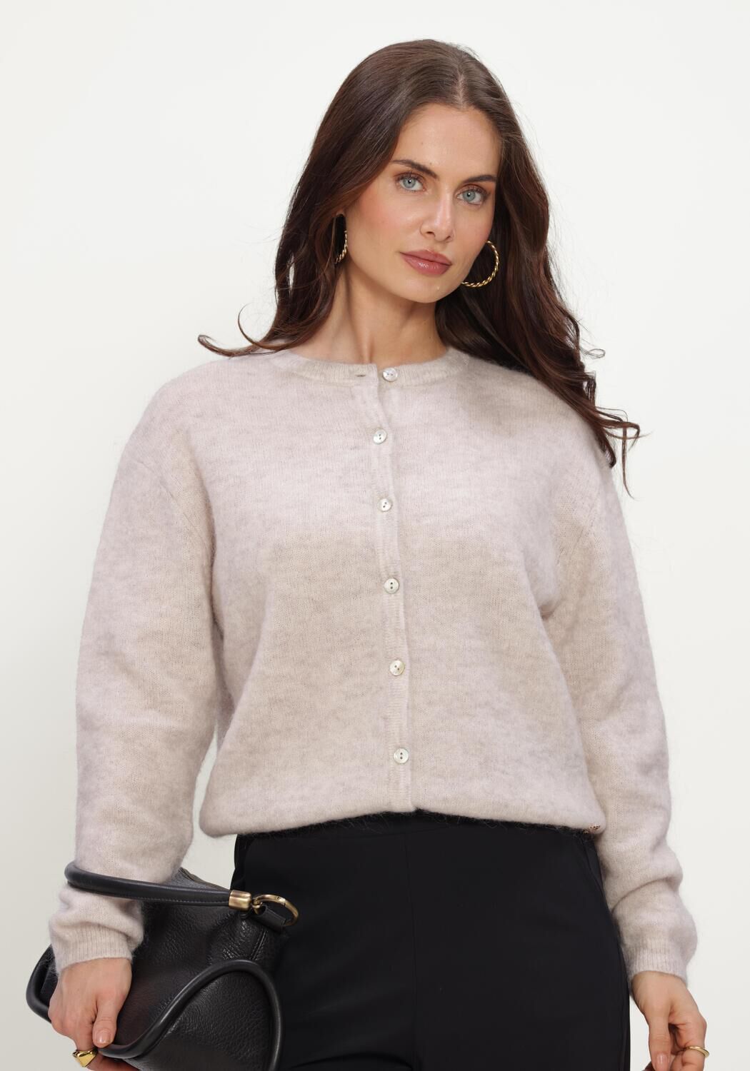 Beige STUDIO ANNELOES Pullover BIBI CARDIGAN - large