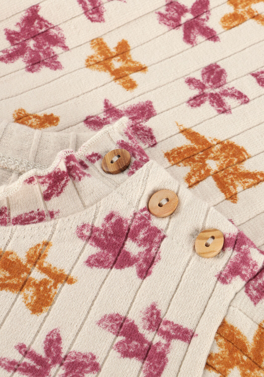 Creme PLAY UP Tops & T-shirts PRINTED RIB LS T-SHIRT - large