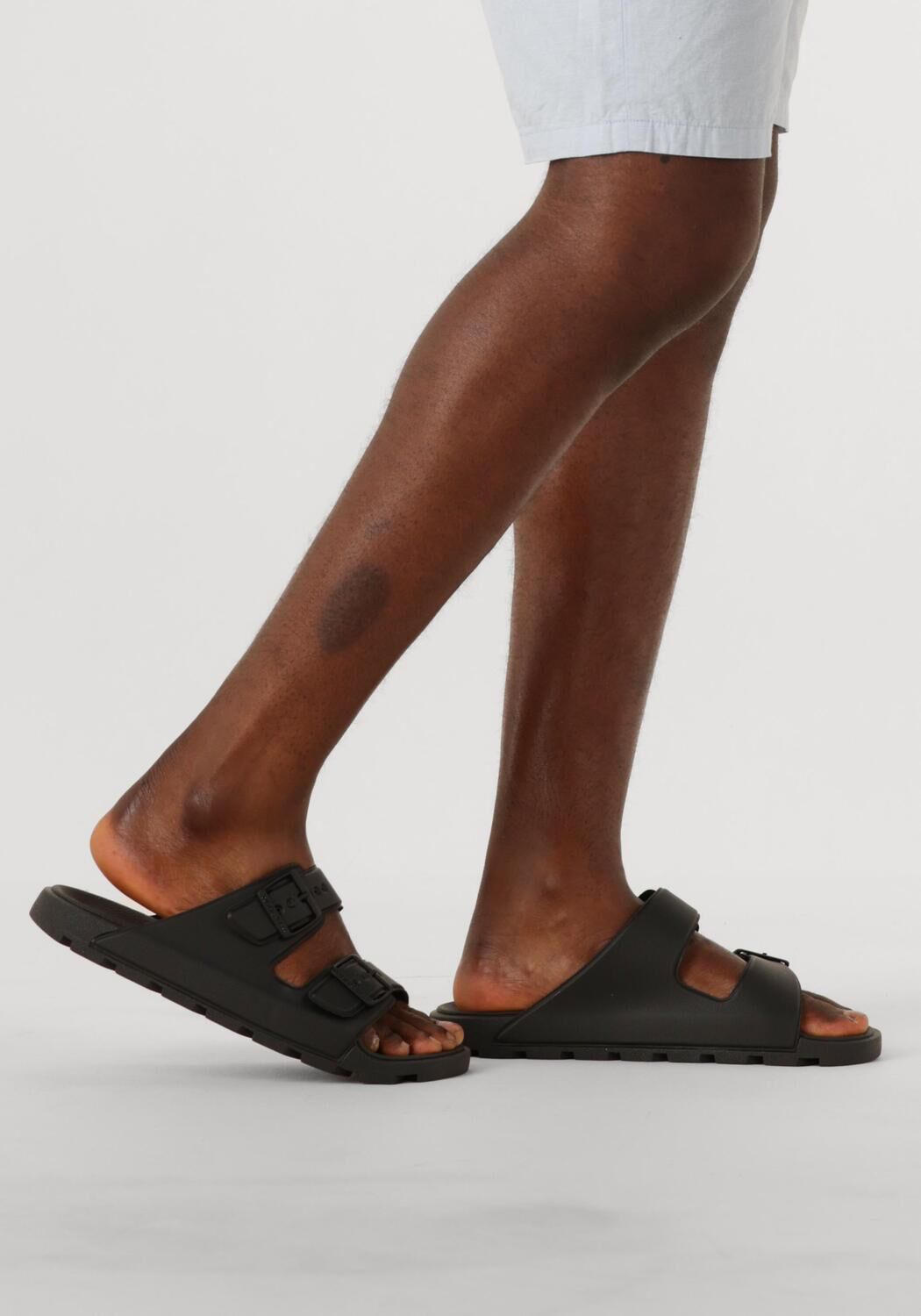 Schwarze WOOLRICH Pantolette TWO BANDS SANDAL MAN - large