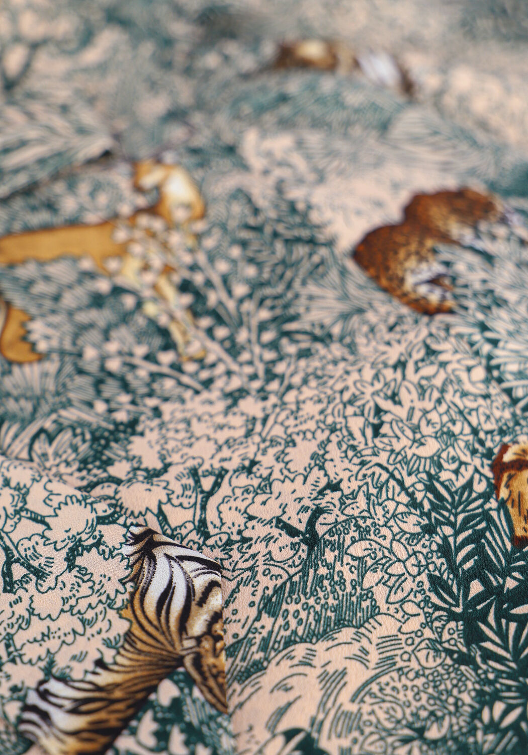 Schwarze SUMMUM Blusen TOP PRINT ANIMALS - large