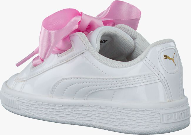 Weiße PUMA Sneaker low BASKET HEART PATENT KIDS - large