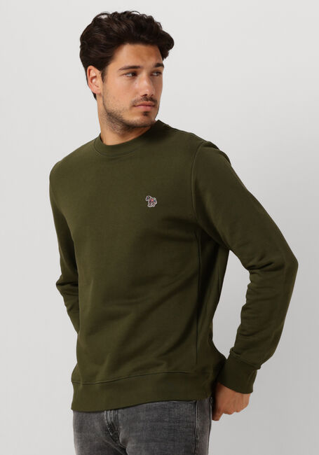 Olive PS PAUL SMITH Sweatshirt MENS REG FIT SWEATSHIRT ZEBRA - large