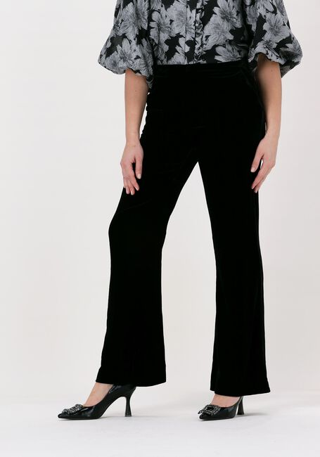 Schwarze JUST FEMALE Schlaghose EVEN VELVET TROUSER - large