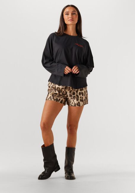 Schwarze ALIX THE LABEL T-shirt LADIES KNITTED RAGLAN LONGSLEEVE - large