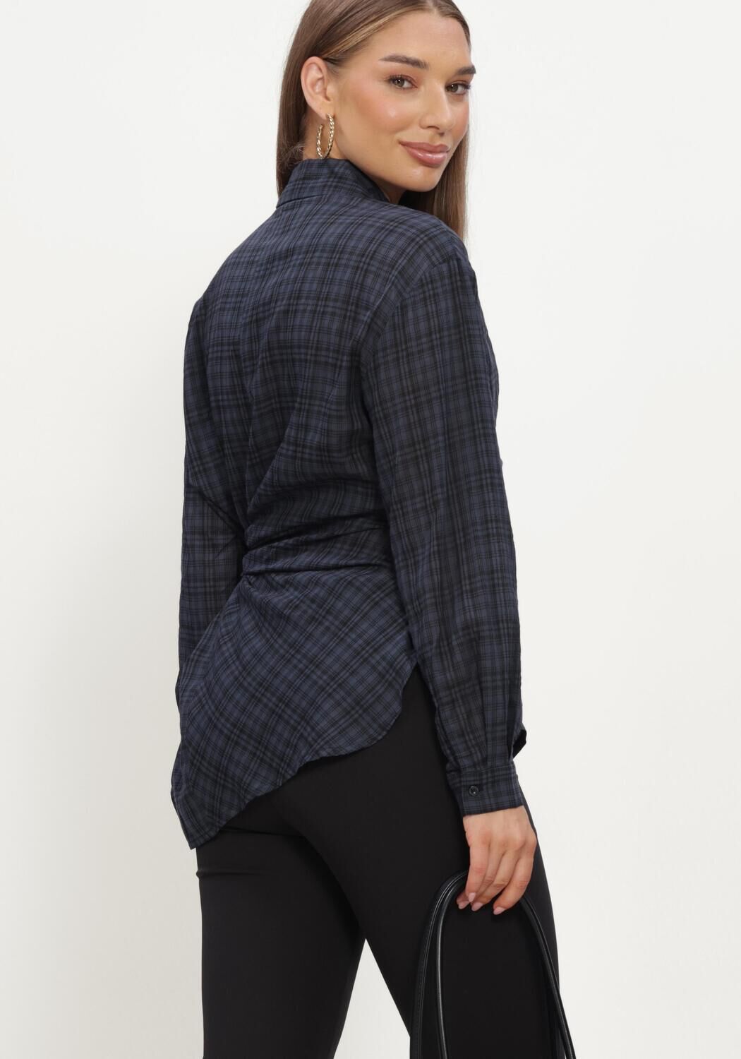 Dunkelblau OBJECT Blusen OBJMALUA L/S RE SHIRT 147 - large