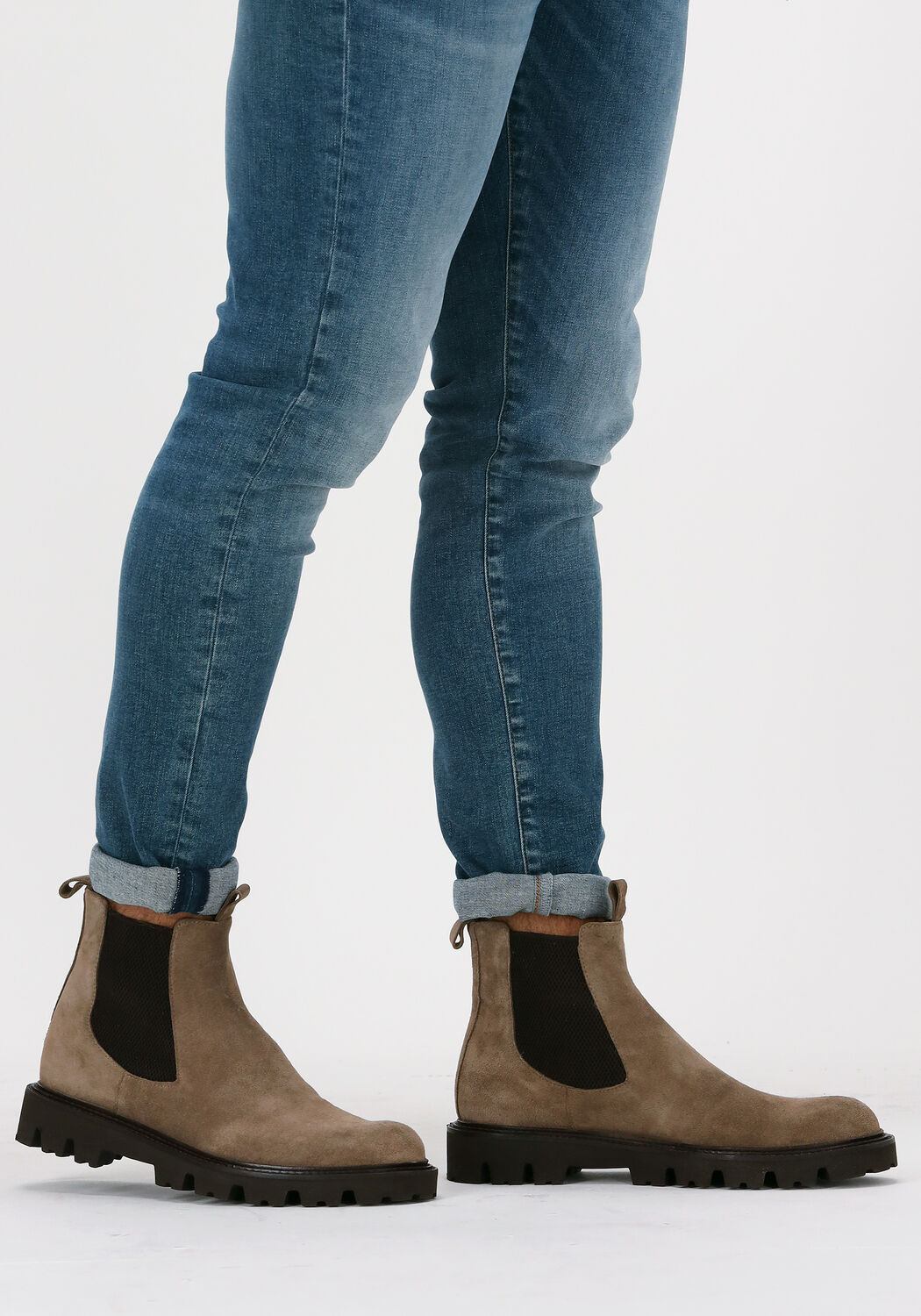 Taupe MAZZELTOV Chelsea Boots 4275 Omoda