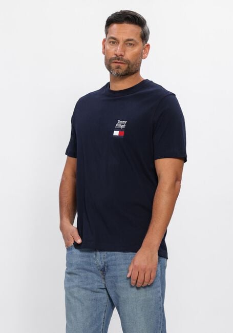 Dunkelblau TOMMY HILFIGER T-shirt BRAND LOVE TEXT STACK TEE - large