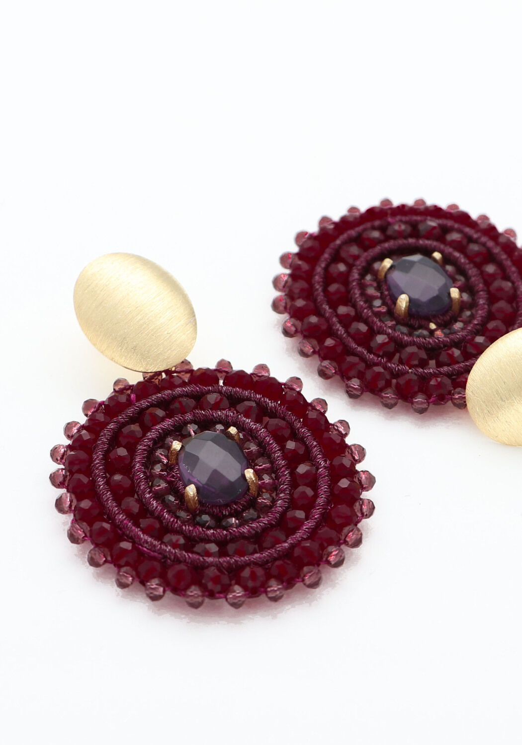 Bordeaux LOTT. GIOIELLI Schmuck CE SI FILLED OVAL 3 RINGS W/ STONE M - large