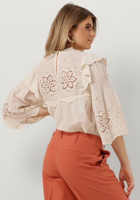 Weiße SUMMUM Blusen BLOUSE COTTON VOILE EMBROIDERY - large