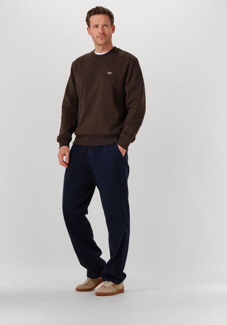 Braune LACOSTE Sweatshirt CLASSIC FIT BRUSHED FLEECE SWEATSHIRT - large