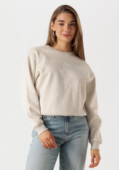 Beige TOMMY HILFIGER Sweatshirt MDRN REG CORP LOGO C-NK SWTSHRT - large