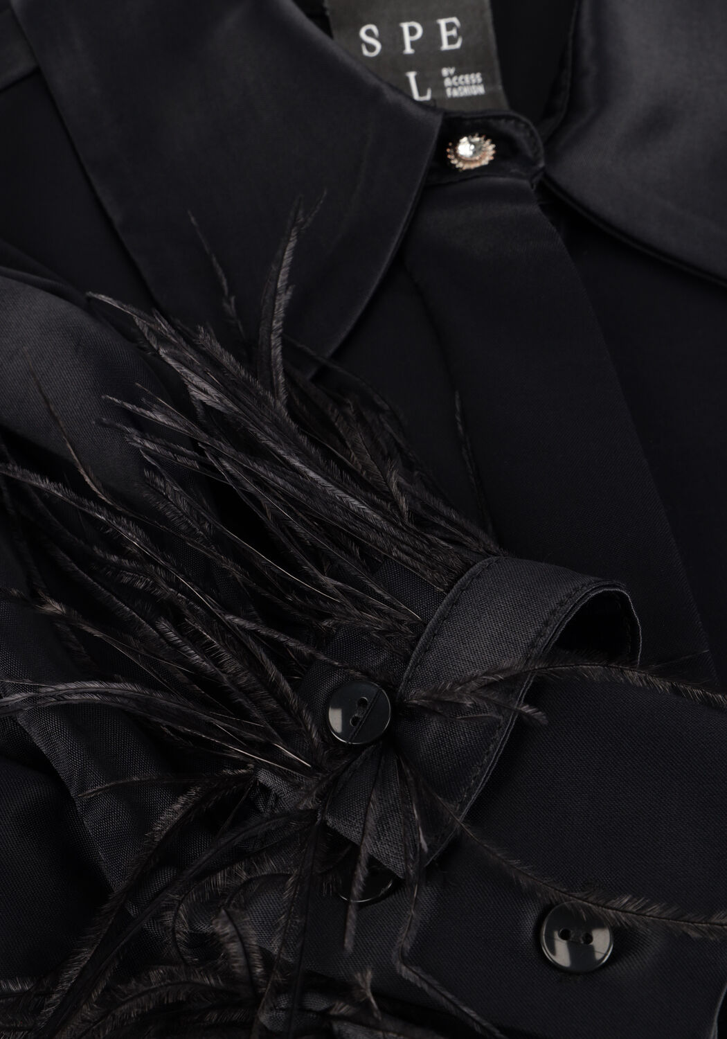 Schwarze ACCESS Blusen D44-7044-198 - large