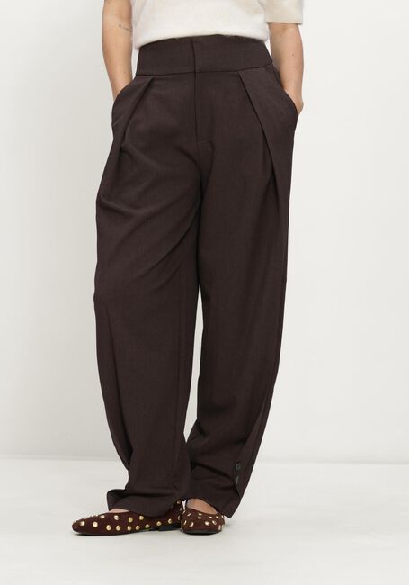 Braune HAUTE L'AMITI&Eacute; Hosen ZEPPE PLEAT TALL PANT - large