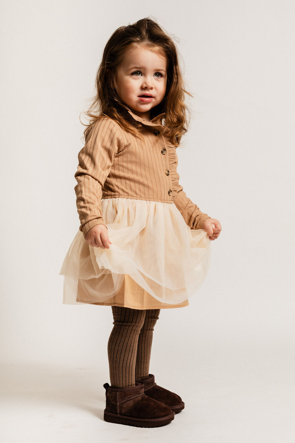 Beige BAJE STUDIO Minikleid MARLY - large