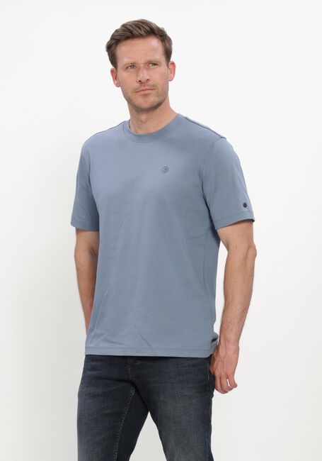 Blaue CAST IRON T-shirt SHORT SLEEVE R-NECK REGULAR FIT INTERLOCK - large