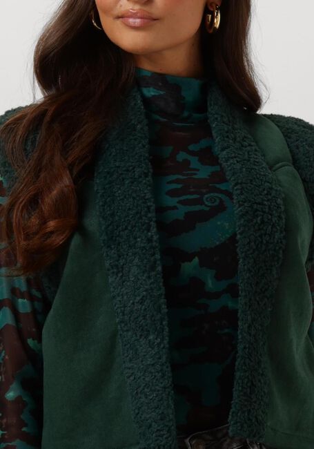 Grüne POM AMSTERDAM Gilet LAMMY TEAL GREEN - large