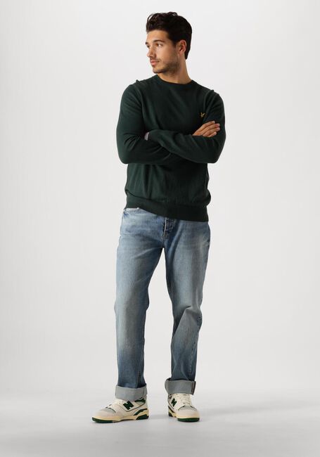 Grüne LYLE & SCOTT Pullover COTTON MERINO CREW NECK JUMPER - large