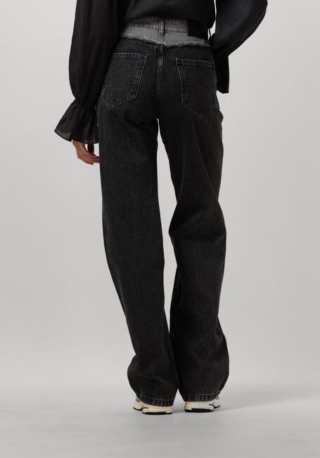 Graue CO'COUTURE Wide jeans GREY MIX BLOCK LONG JEANS - large
