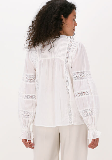 Nicht-gerade weiss SUMMUM Blusen TOP LACE APPLIQUÉ COTTON VOILE - large