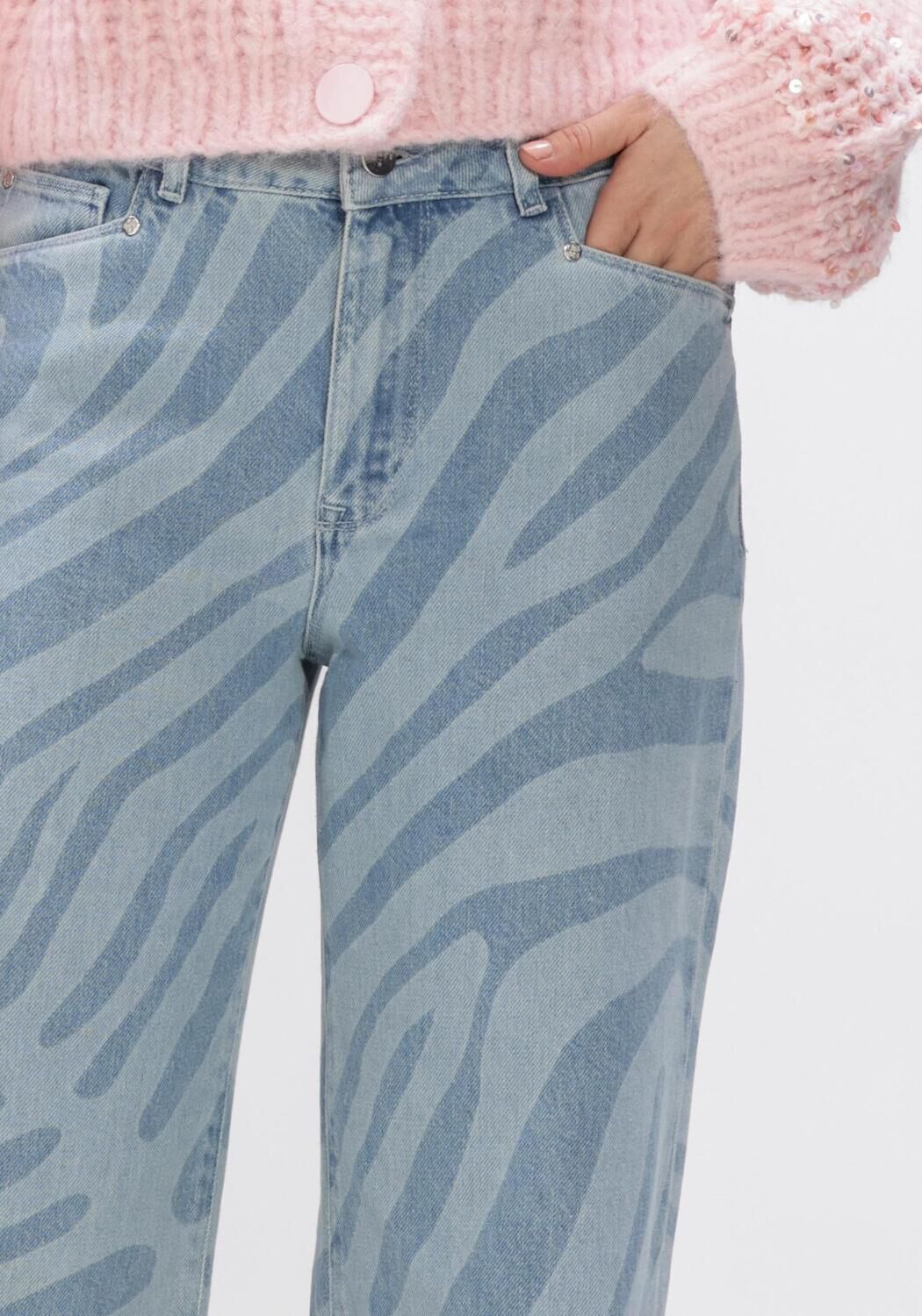 Hellblau DANTE6 Wide jeans WIDE LEG PRINTED JEANS - large