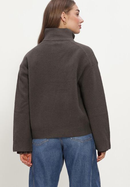 Braune NEO NOIR Strickjacke ASLEY ZIP KNIT CARDIGAN - large