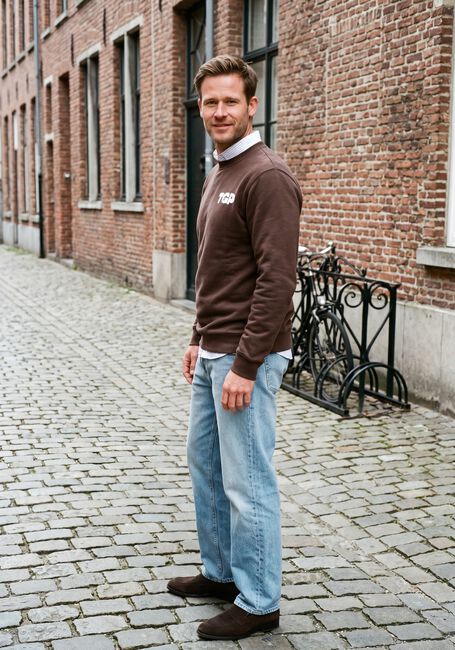 Braune THE GOODPEOPLE Pullover LOOK - large