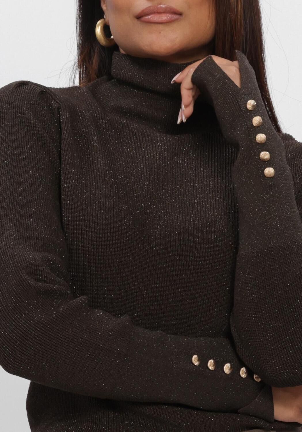 Braune NUKUS Pullover SYLVIA PULLOVER LUREX - large