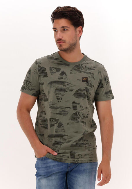 Grüne PME LEGEND T-shirt SHORT SLEEVE R-NECK SLUB JERSEY - large