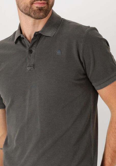 Schwarze G-STAR RAW Polo-Shirt DUNDA OVERDYED SLIM POLO S\S - large