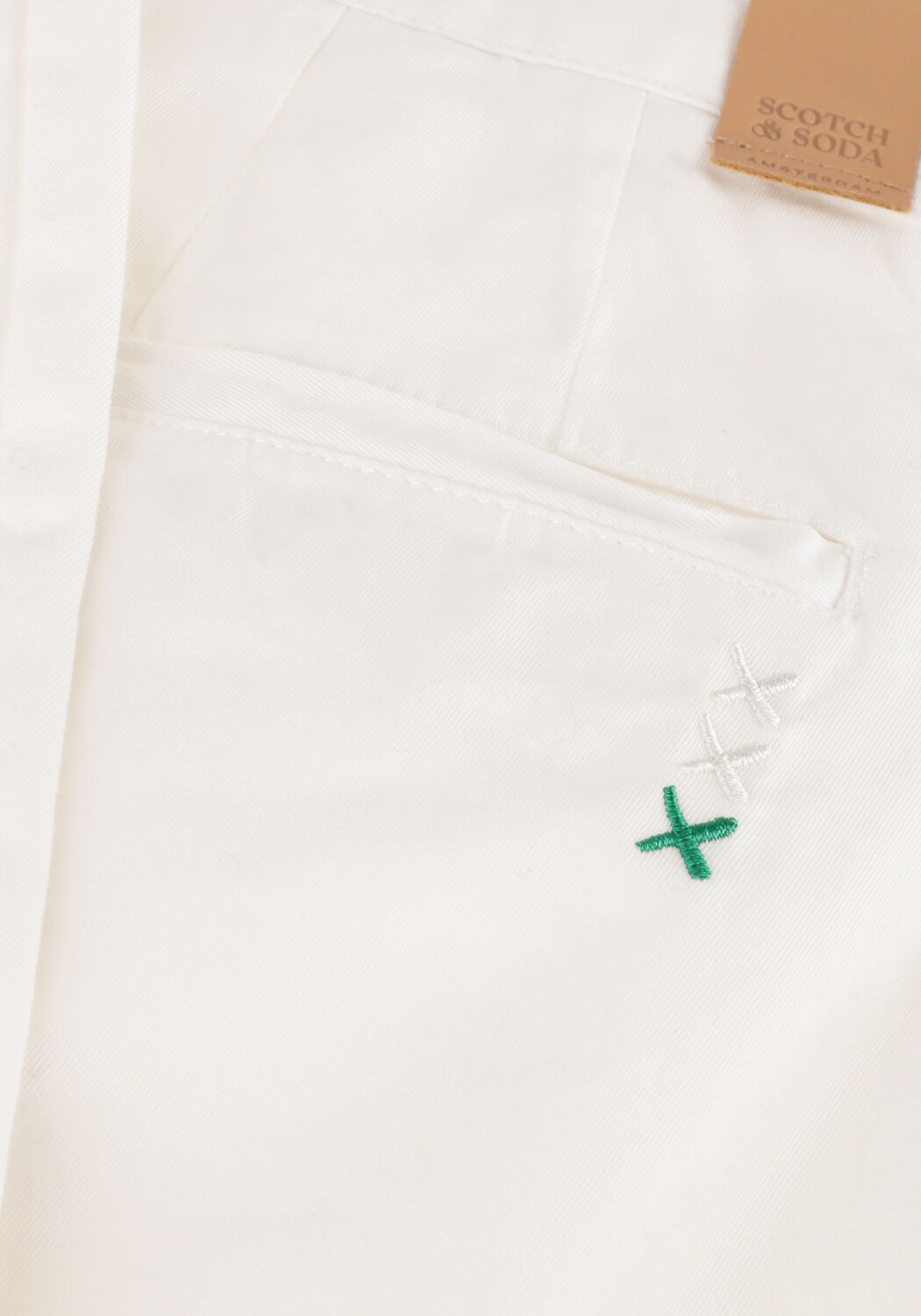 Nicht-gerade weiss SCOTCH & SODA Kurze Hose STUART - GARMENT-DYED COTTON-BLEND TWILL SHORT - large