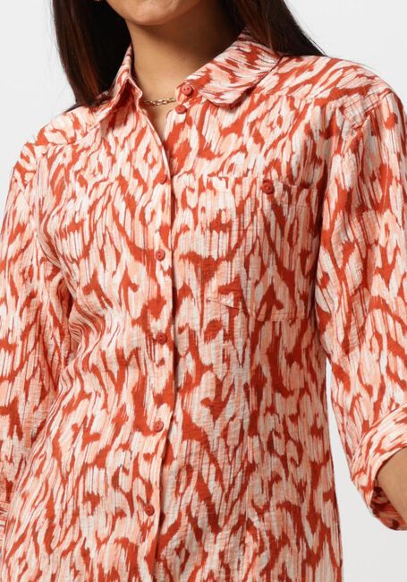 Orangene MSCH COPENHAGEN Minikleid MSCHORLENA LADONNA 3/4 SHIRT DRESS AOP - large