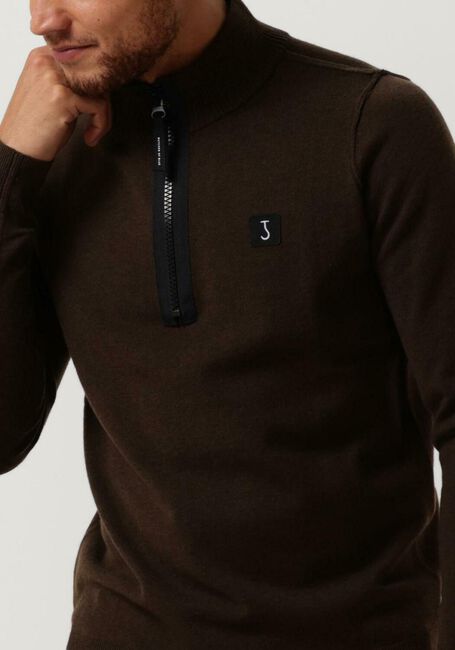 Braune BUTCHER OF BLUE Pullover CLIFDEN HALFZIP - large