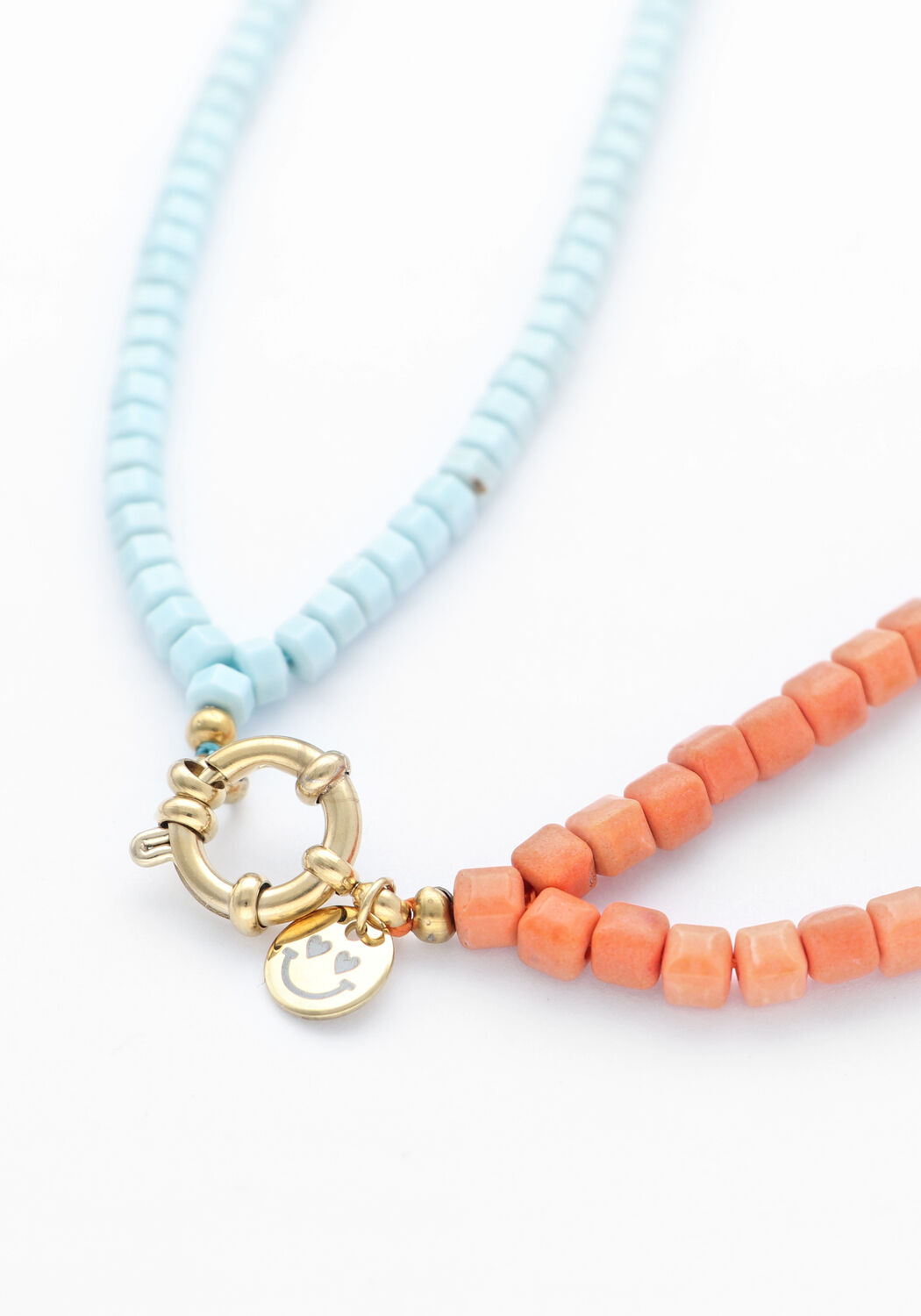 Blaue BONNIE STUDIOS Kette DOUBLE BLUE NECKLACE - large