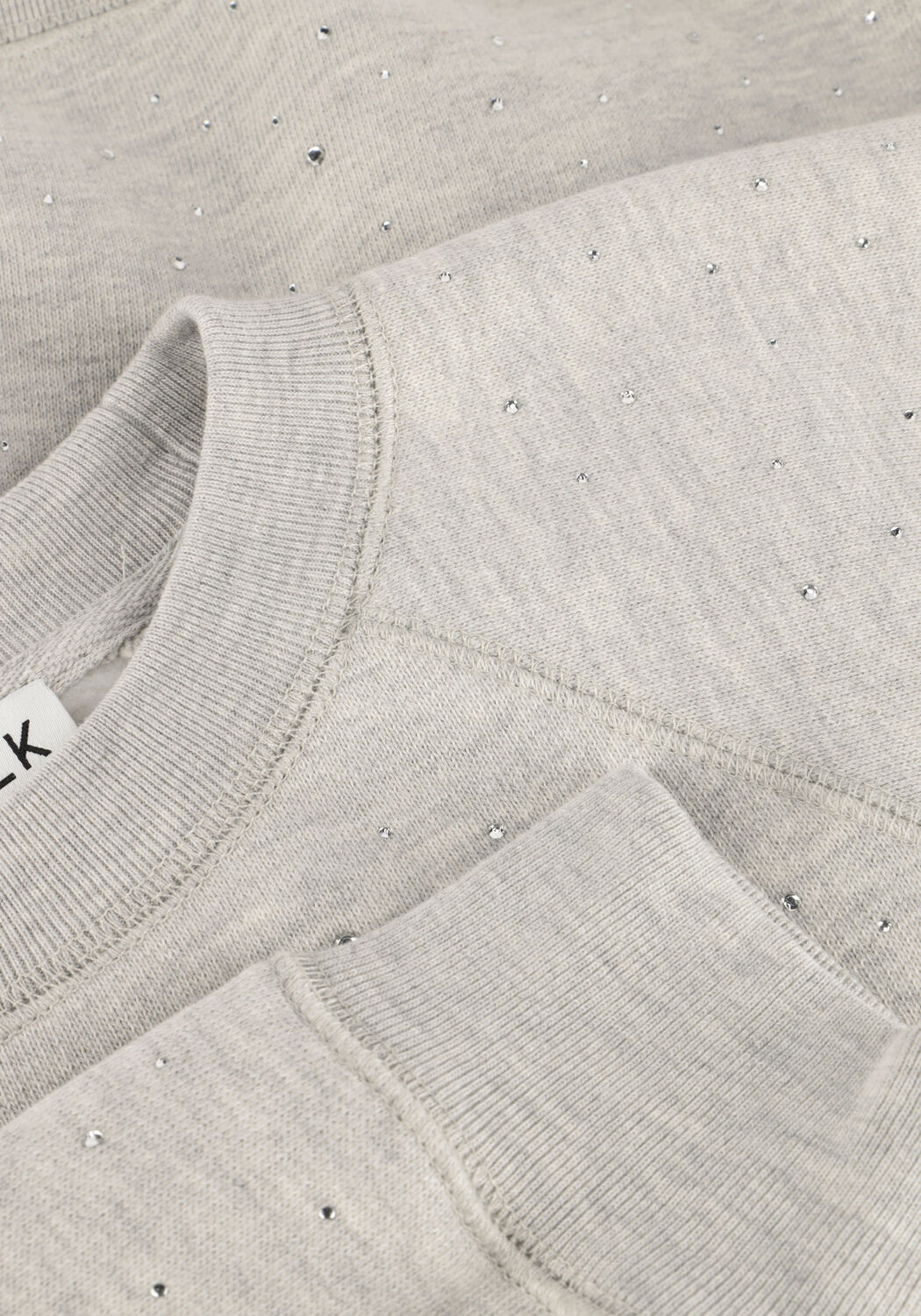 Graue CATWALK JUNKIE Pullover RELAXED RAGLAN SLEEVE SWEATER WITH STRASS - large