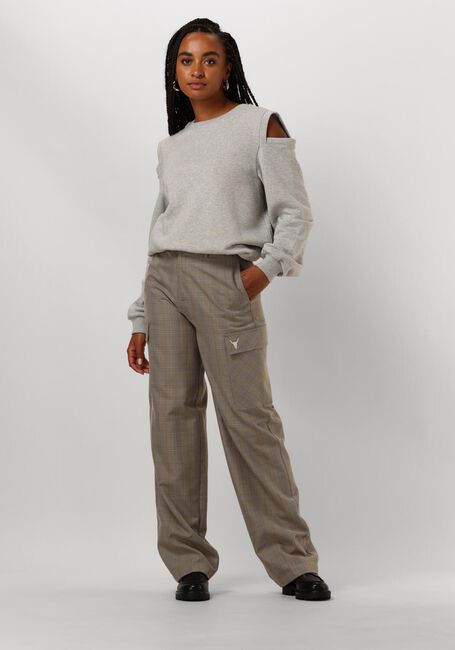 Graue ALIX THE LABEL Pullover LADIES KNITTED CUT OUT SWEATER - large
