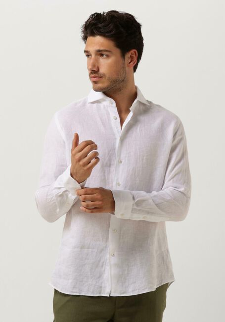 Weiße PROFUOMO Casual-Oberhemd SHIRT X-CUTAWAY SC LINNEN - large
