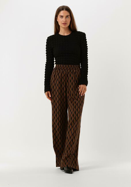 Braune GESTUZ Weite Hose LITHILDE HW PANTS - large