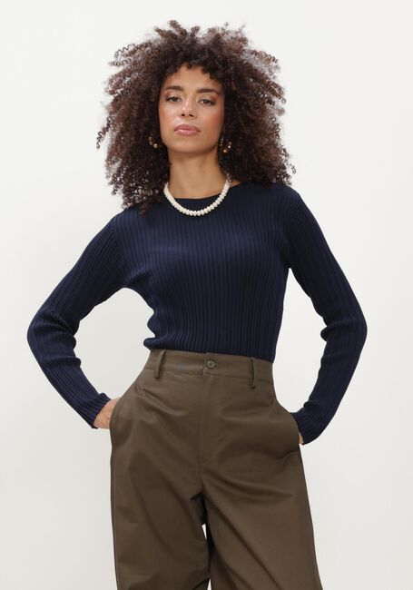 Dunkelblau SELECTED WOMEN Pullover SLWTOLEDO LS KNIT STRUCTURE ONECK - large