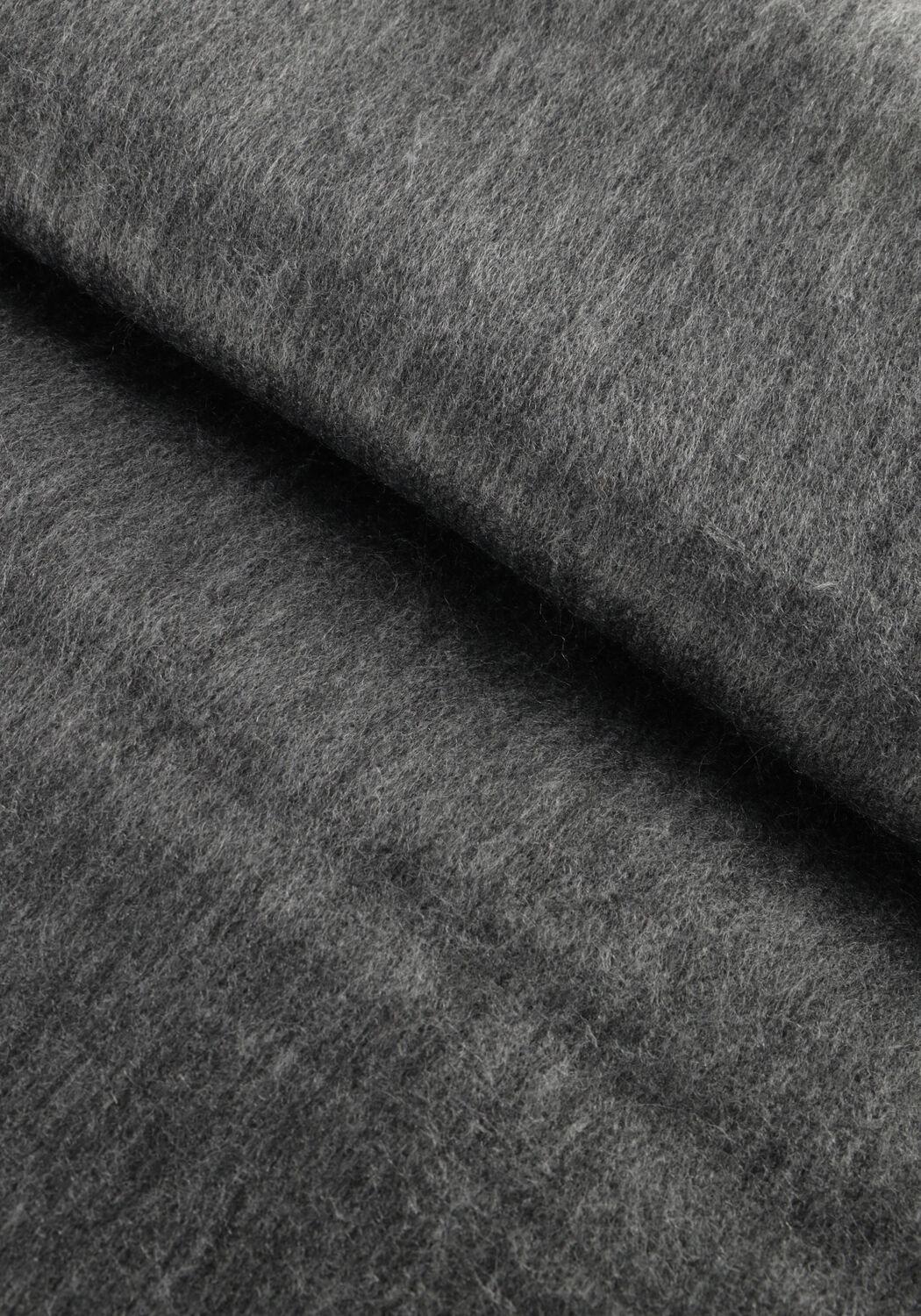 Dunkelgrau ALPACA LOCA Schal 8 SCARF - large