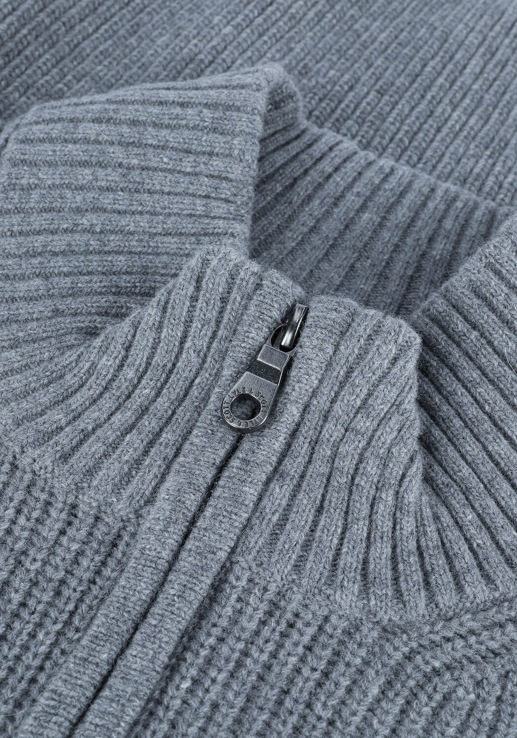 Graue LYLE & SCOTT Pullover RIBBED 1/4 ZIP JUMPER - large