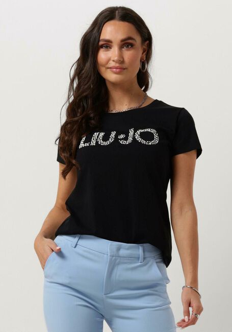 Schwarze LIU JO T-shirt JERSEY T-SHIRT - large
