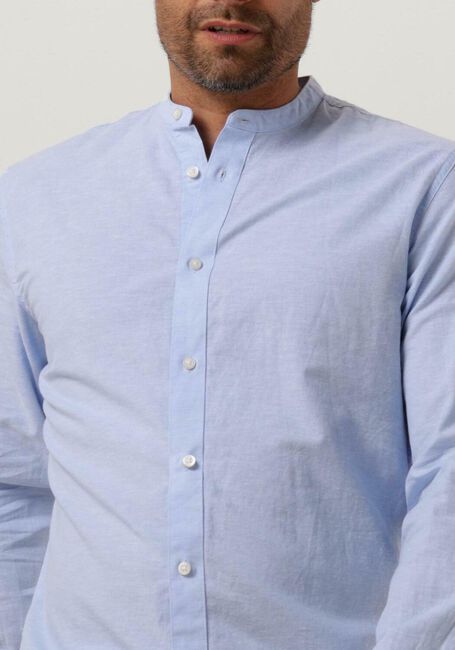 Blaue SELECTED HOMME Casual-Oberhemd SLHSLIMNEW-LINEN SHIRT LS BAND W - large