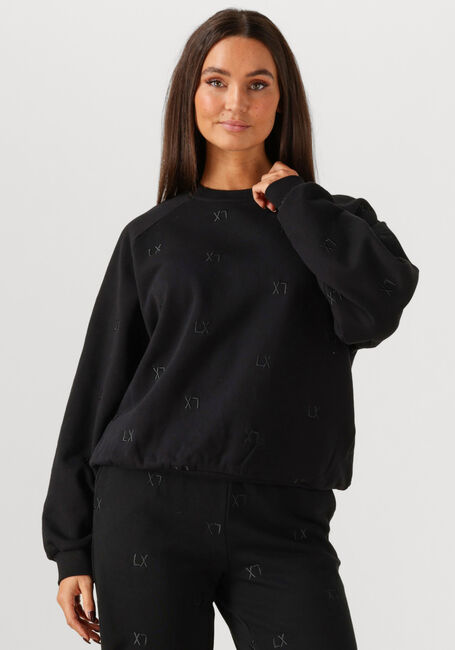 Schwarze ALIX THE LABEL Sweatshirt KNITTED LOGO SWEATER - large