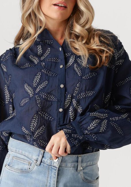 Dunkelblau NUKUS Blusen JENNA BLOUSE EMBROIDERY - large