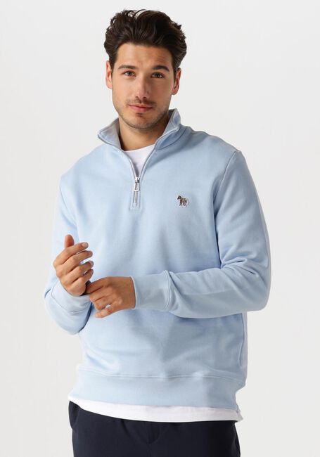 Blaue PS PAUL SMITH Pullover MENS LS REG FIT HALF ZIP TOP ZEBRA - large