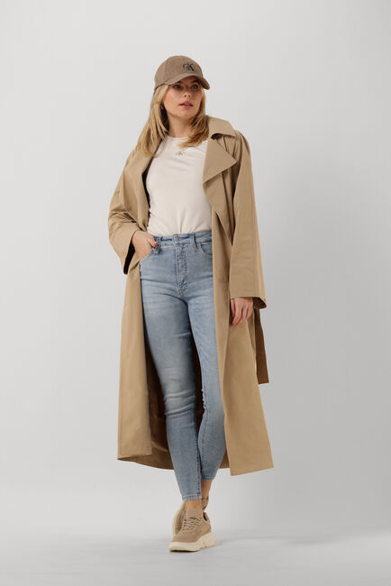 Sand CALVIN KLEIN Trenchcoats OVERSIZED TRENCH COAT - large