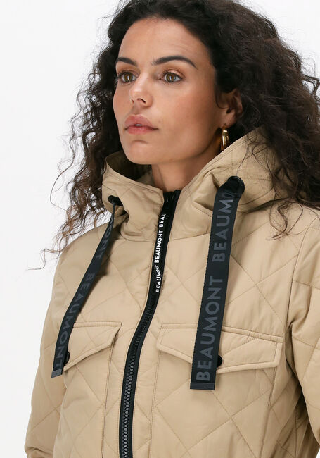 Camelfarbene BEAUMONT Wattierte Jack LONG COAT LIGHT PADDED - large
